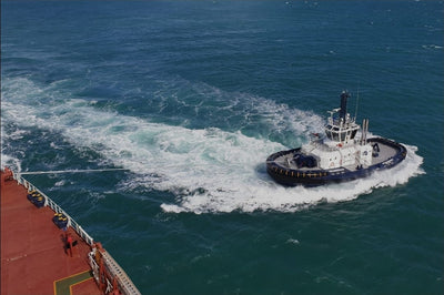 Tug Boat Using Enginuity Drip Tray